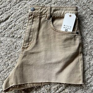 NWT Billabong Tan Jean Cut Off Shorts